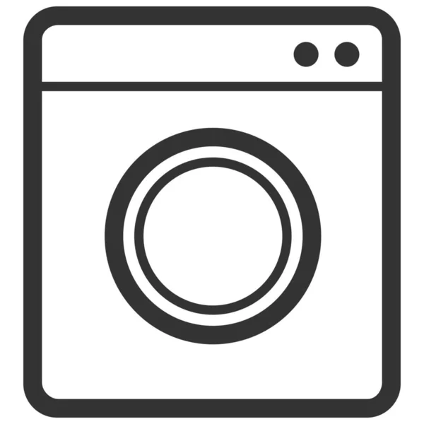 Máquina Lavar Roupa Máquina Lavar Roupa Ícone Estilo Esboço — Vetor de Stock
