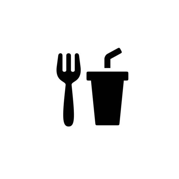 Voorzieningen Drinken Voedsel Pictogram Solid Stijl — Stockvector