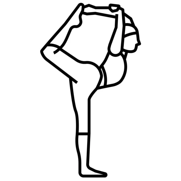 Dance King Icon Outline Style — 스톡 벡터