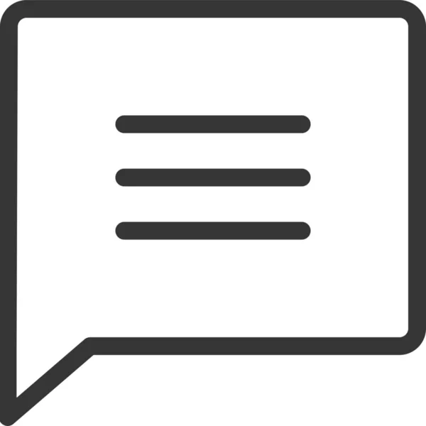 Bubble Chat Dialoog Pictogram Grote Lijnen — Stockvector