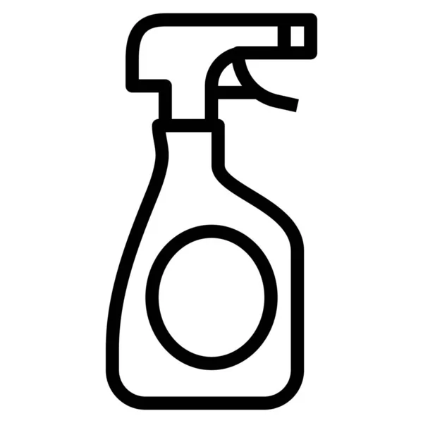 Bottle Cleaning Detergent Icon Outline Style — Stock Vector