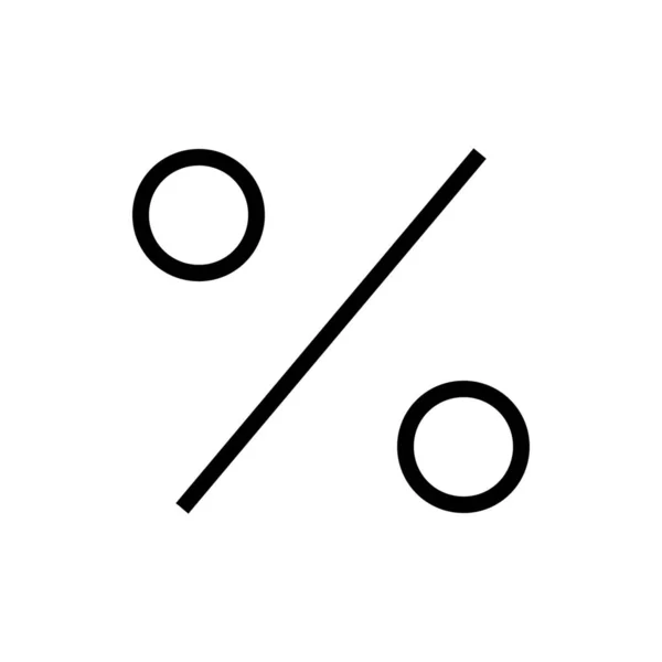 Porcentaje Fracción Descuento Icono Estilo Esquema — Vector de stock