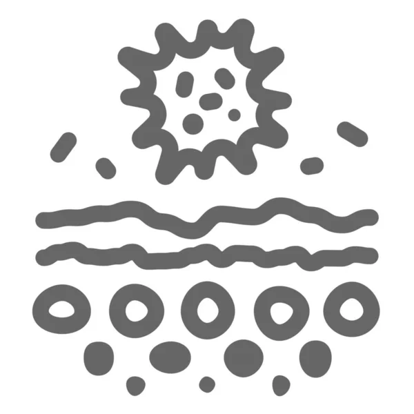 轮廓型细菌污垢图标 — 图库矢量图片