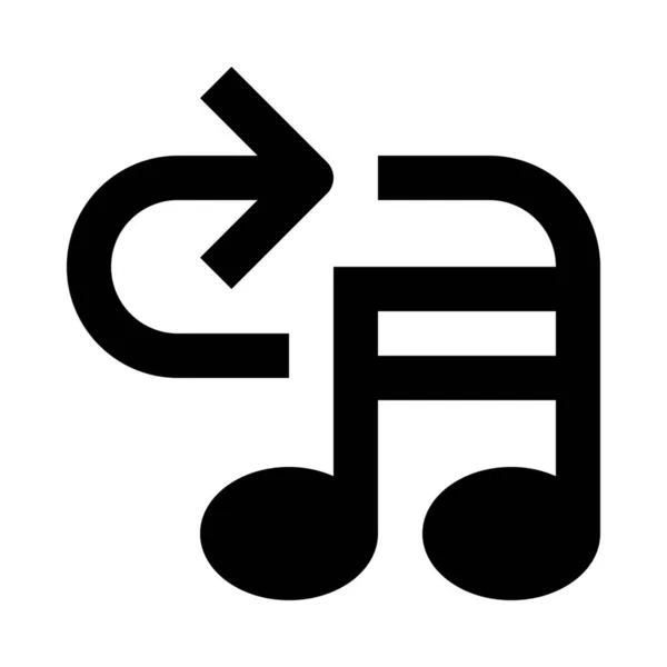 Audio Música Nota Icono — Vector de stock