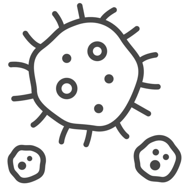 Enfermedad Bacteriana Gripe Icono Estilo Esquema — Vector de stock