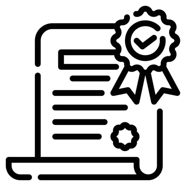 Award Certificate Champion Icon — Stock Vector