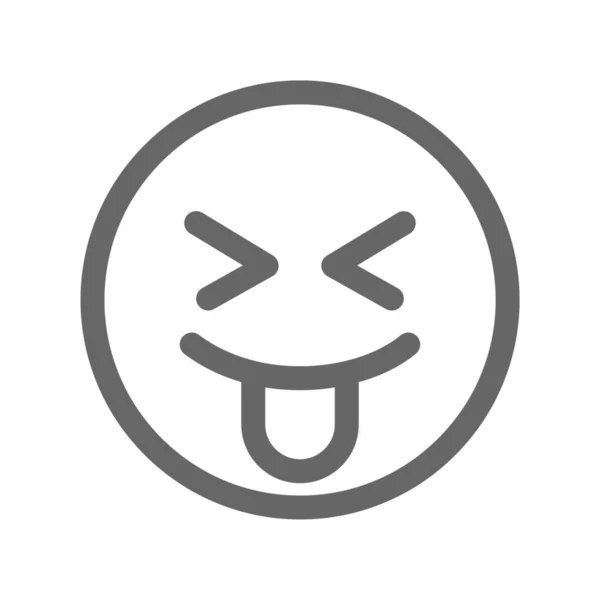 Emoji Emoção Smiley Ícone Estilo Esboço — Vetor de Stock