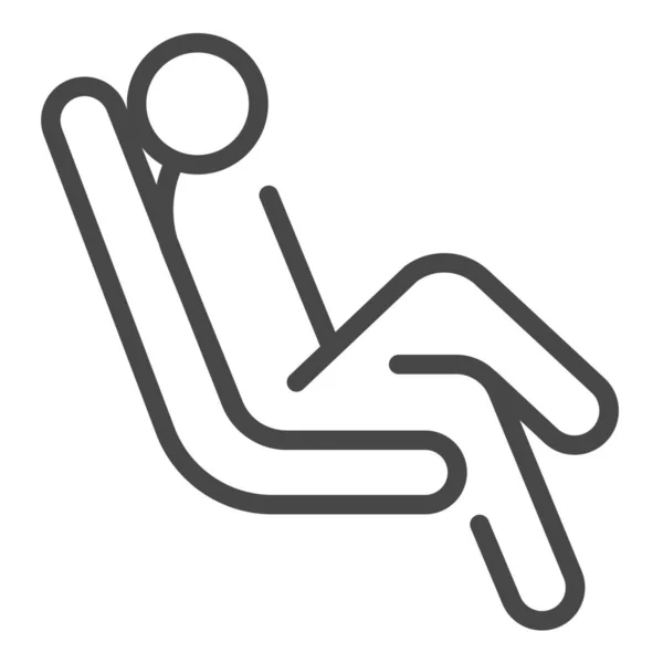 Icono Asiento Reposo Silla Estilo Outline — Vector de stock