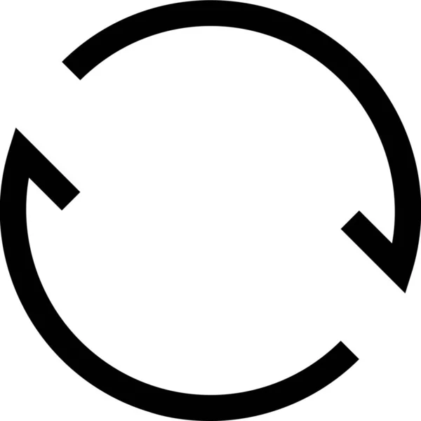 Pfeil Recycelt Refresh Symbol Solid Stil — Stockvektor