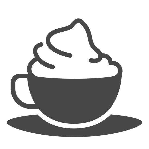 Café Icono Crema Café Estilo Sólido — Archivo Imágenes Vectoriales