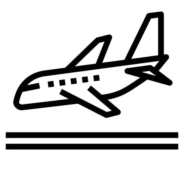 Іконка Призначення Польоту Стилі Контур — стоковий вектор