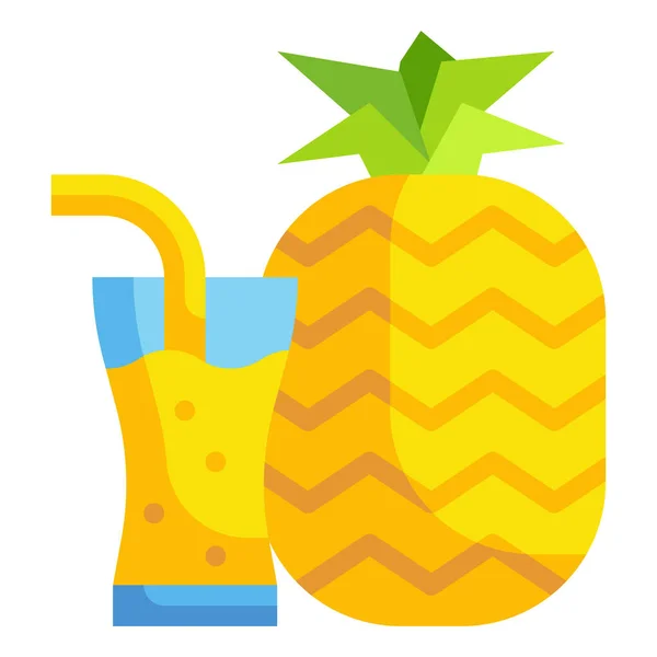 Beber Zumo Fruta Icono — Vector de stock