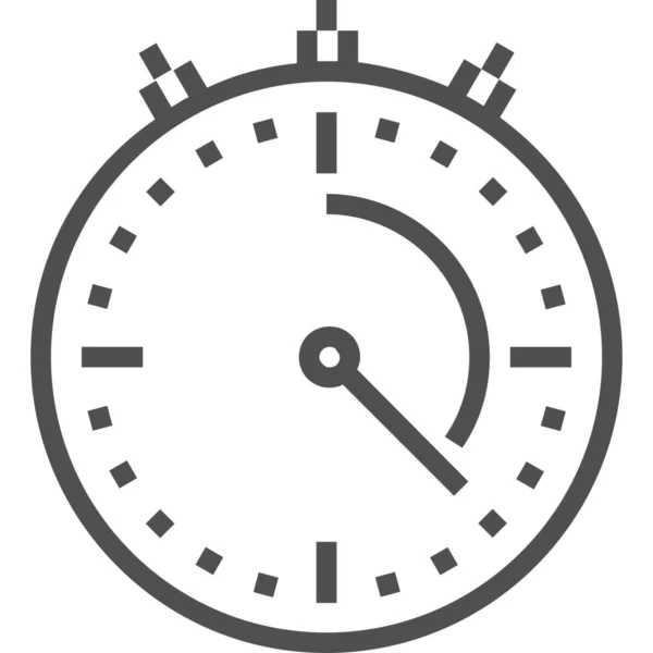 Часы Отсчитывают Время Иконки Стиле Outline — стоковый вектор