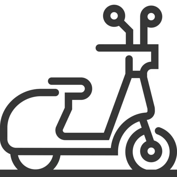 Kerékpár Szállítás Expressz Ikon Vázlatos Stílusban — Stock Vector