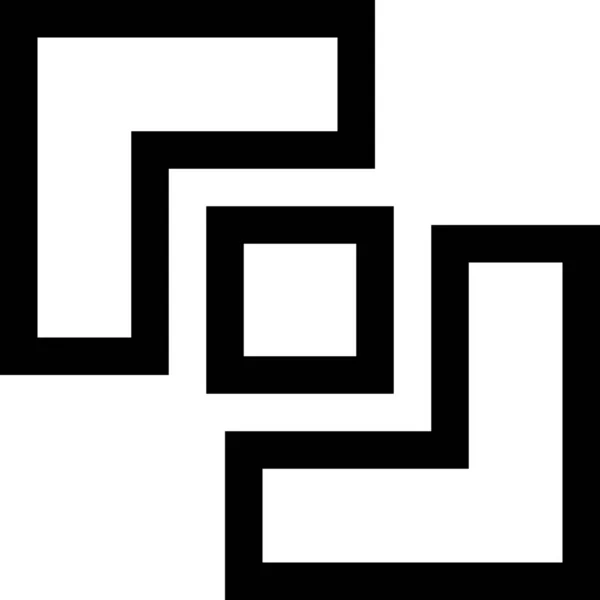 Divide Exclude Schnittpunkt Symbol Outline Stil — Stockvektor