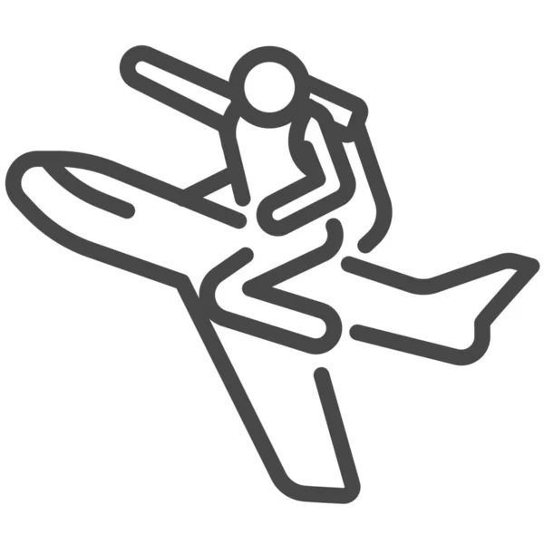 Иконка Полета Стиле Outline — стоковый вектор