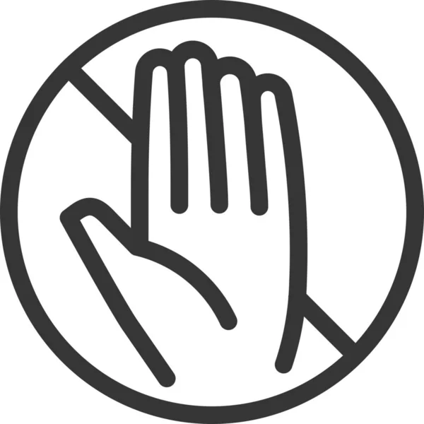 Ikona Hand Touch Hold Kategorii Coronavirus Covid — Wektor stockowy