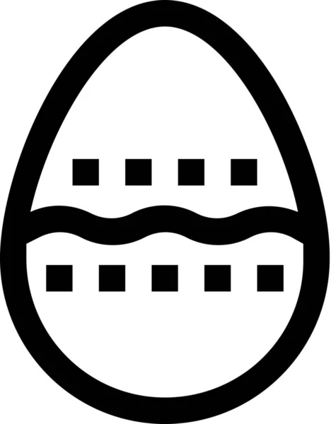 Farbe Dekoration Ostern Symbol Outline Stil — Stockvektor