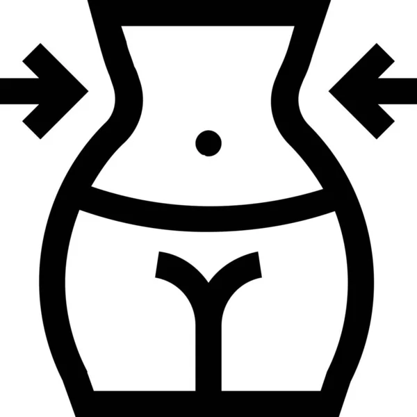 Body Fat Fitness Icon Outline Style — Stock Vector