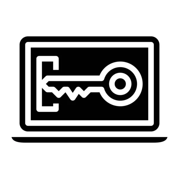 Icône Piratage Informatique Cyber Dans Style Solide — Image vectorielle