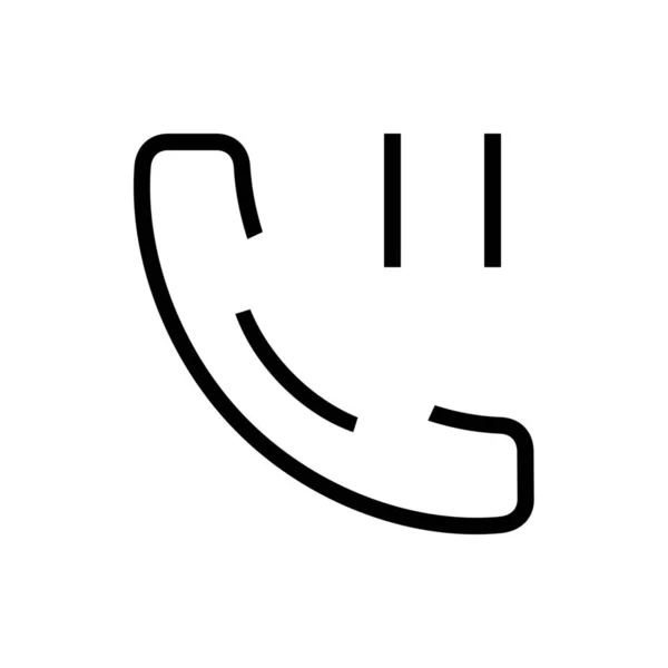 Gerät Pausierte Telefon Symbol Outline Stil — Stockvektor