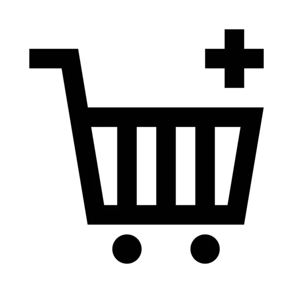 Add Add Cart Cart Icon Shopping Commerce Category — Stock Vector