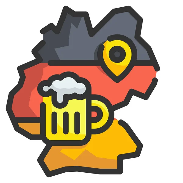 Bebidas Alcohólicas Icono Cerveza — Vector de stock