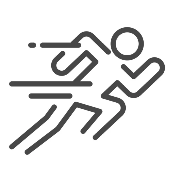 Outline Style Agile Fast Run Icon — 스톡 벡터