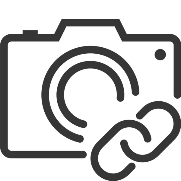 Camera Link Mobile Icon Outline Style — Stock Vector