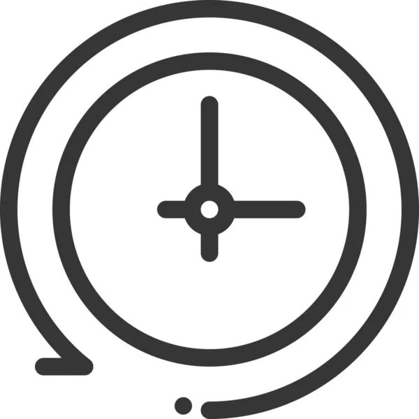 Horloge Compte Heure Icône Dans Style Outline — Image vectorielle