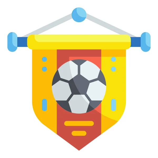 Wimpel Fußball Ikone — Stockvektor