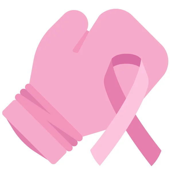 Εικονίδιο Νόσου Του Καρκίνου Του Μαστού Επίπεδο Στυλ — Διανυσματικό Αρχείο