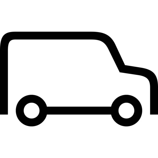 Auto Lieferung Transit Symbol Outline Stil — Stockvektor