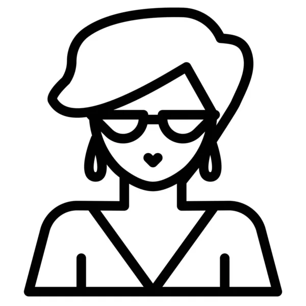 Avatar Confianza Icono Moda — Vector de stock