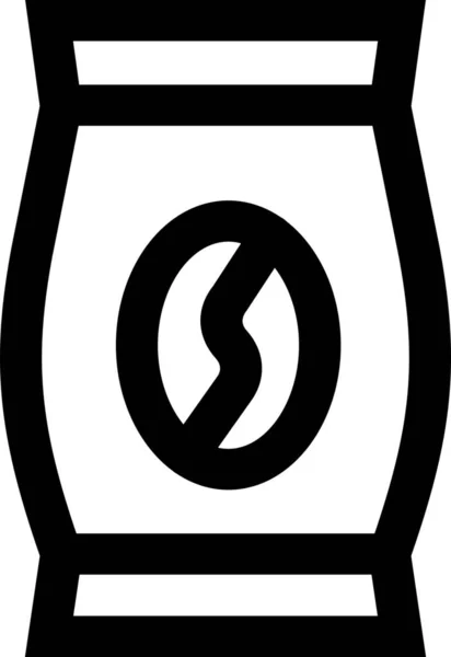 Scatola Icona Caffè Caffeina Stile Outline — Vettoriale Stock