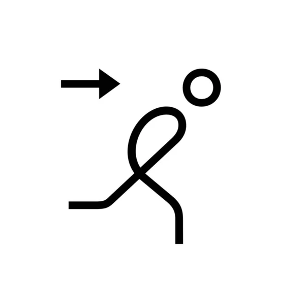 Escape Person Rechts Symbol Outline Stil — Stockvektor