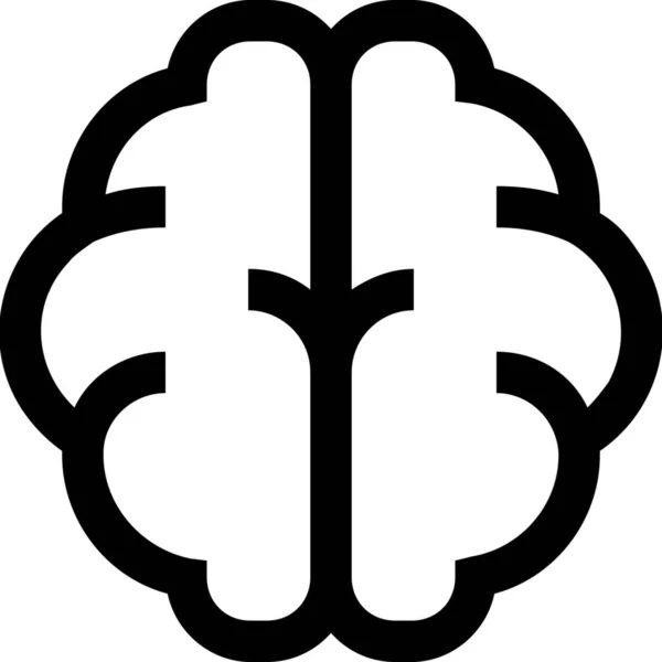 Air Cerveau Souffle Icône Dans Style Contour — Image vectorielle