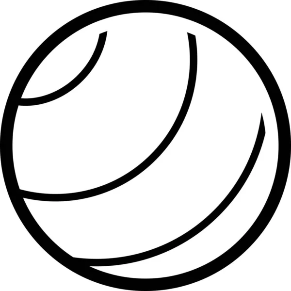 ソリッドスタイルでボールの健康的なスポーツアイコン — ストックベクタ
