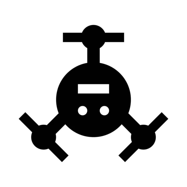 Icono Del Robot Helicóptero Drone — Vector de stock