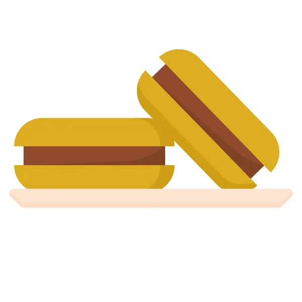 Postre Dorayaki Comida Icono — Vector de stock