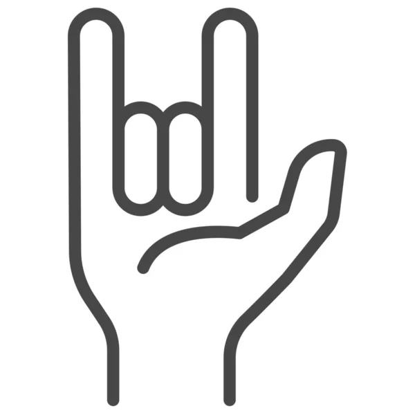 Fingers Gesture Hand Icon Outline Style — Stock Vector