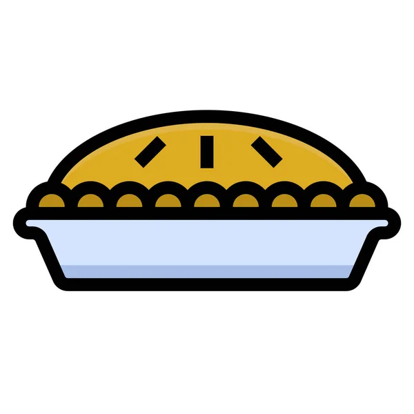 Dessert Food Pie Icon — Stock Vector