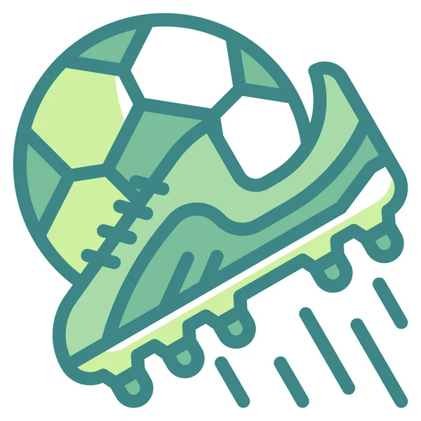 Футбольний Взуттєвий Футбольний Значок — стоковий вектор