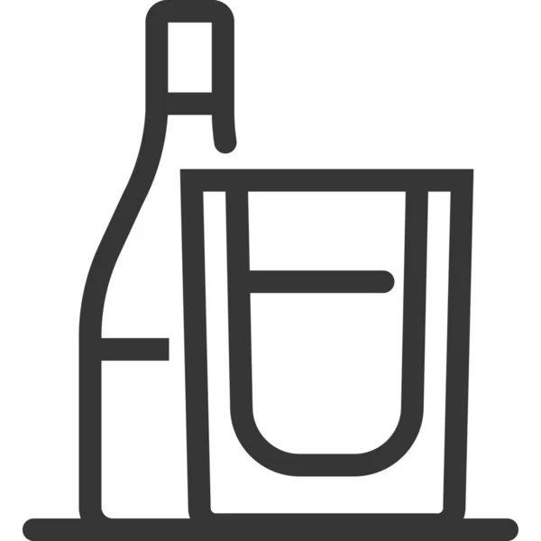 Alcohol Bar Beverage Icon Outline Style — Stock Vector