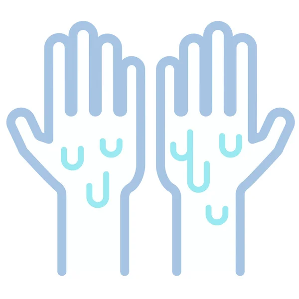 Χέρι Υγιεινής Εικονίδιο Πλύσης Στυλ Περίγραμμα — Διανυσματικό Αρχείο
