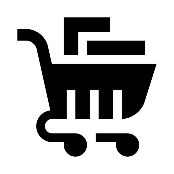 Cesta Tienda Carrito Icono — Vector de stock