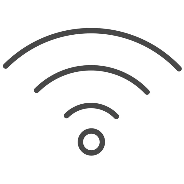 Wifi Symbol Für Drahtlose Einrichtung Outline Stil — Stockvektor