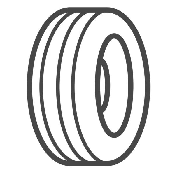 Garage Rubber Tire Icon Outline Style — Stock Vector