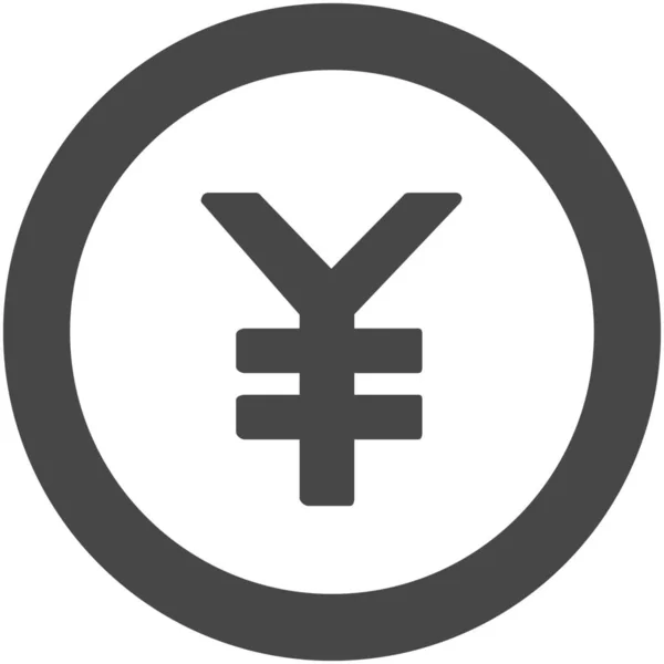 Jpy Japanese Yen Icon Outline — стоковий вектор