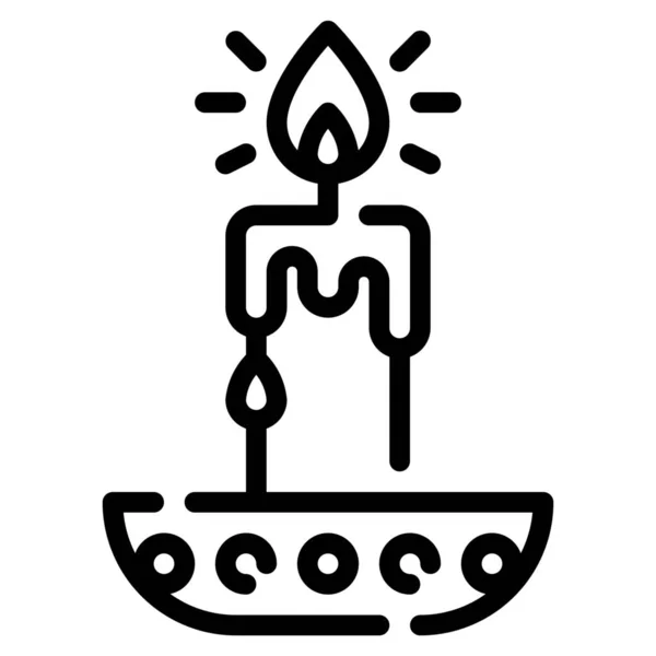 Ikona Płomienia Hodowli Świec — Wektor stockowy